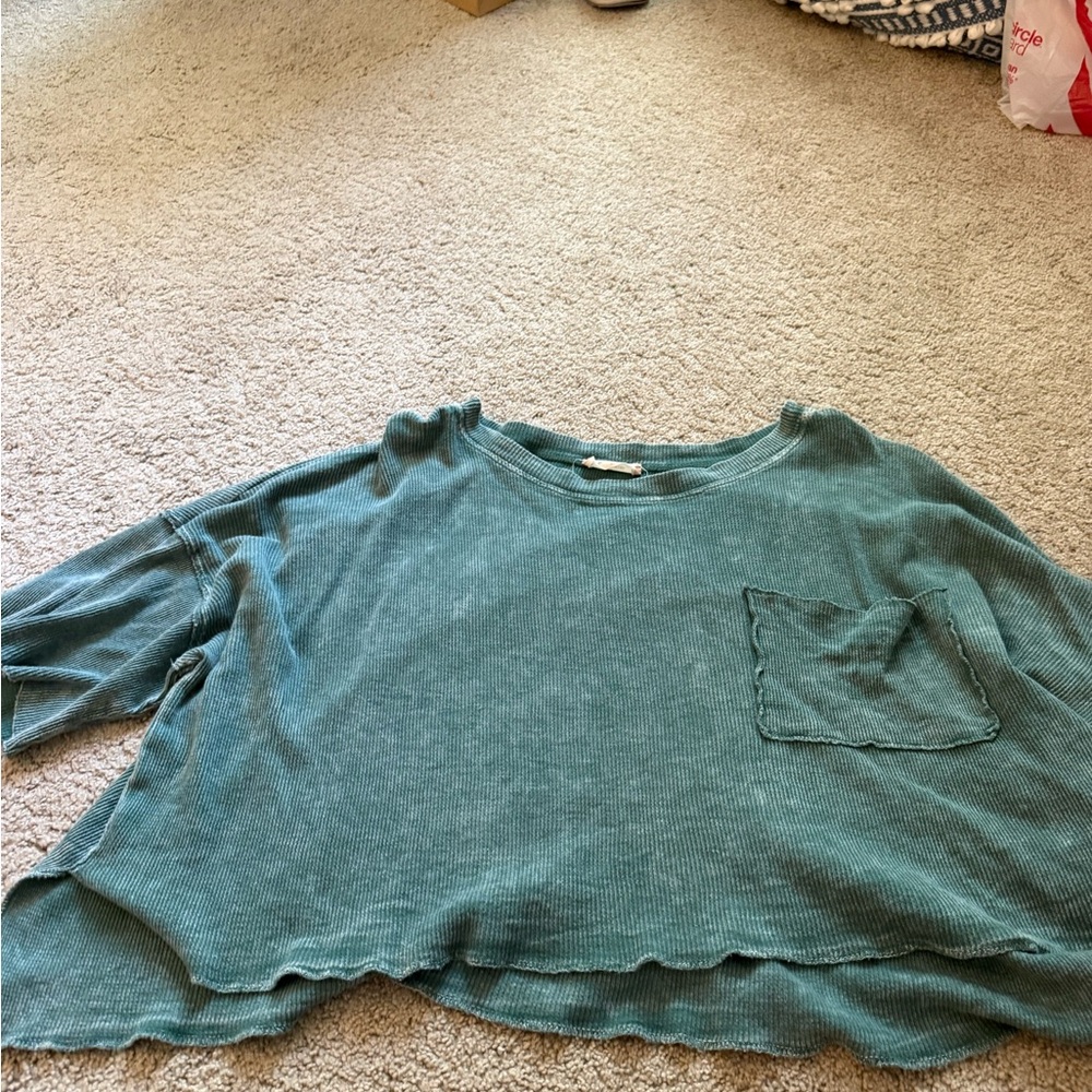 Altar'd State Teal Knit Top